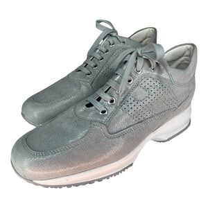 Hogan Croc Embossed Patent Sneakers